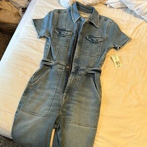 Good American full denim pant jumpsuit